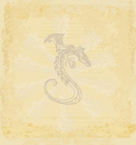 Cartão de vetor do ano do dragão —  Vetores de Stock