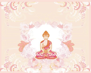 Çin Geleneksel Sanatsal Budizm Şablonu 