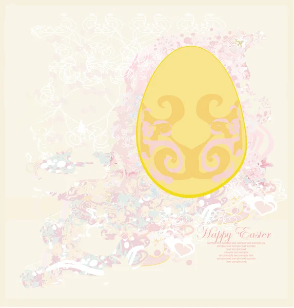 Easter Egg On Grunge Background — Stock Vector