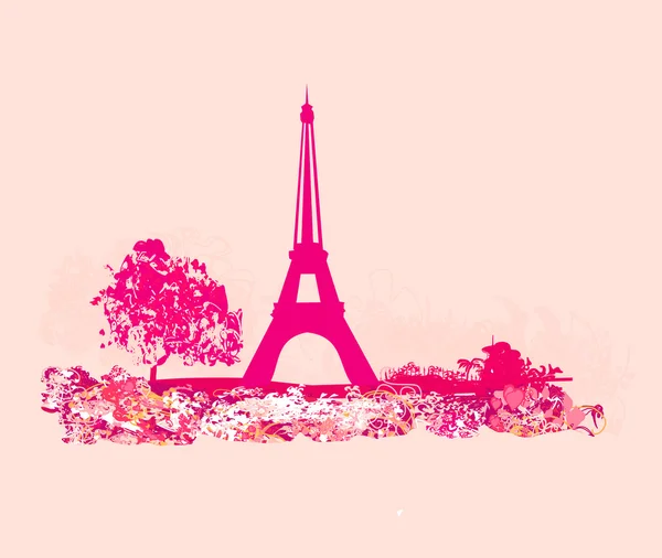 retro Vintage Eyfel Kulesi kartı