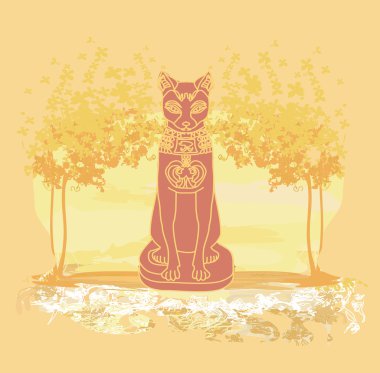 stilize Mısır cat kart