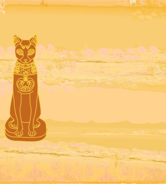 stilize Mısır cat kart