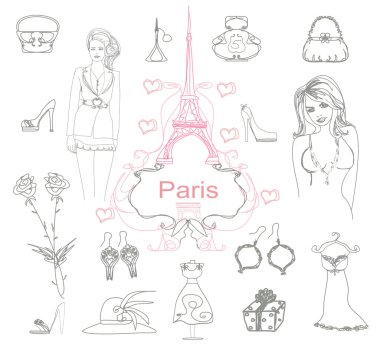 Paris moda karalamaları.