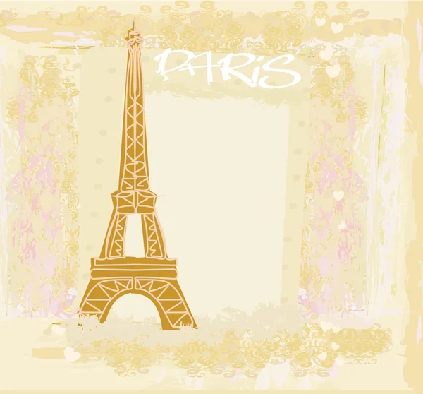 Torre Eiffel fundo artístico. Ilustração vetorial. — Vetor de Stock