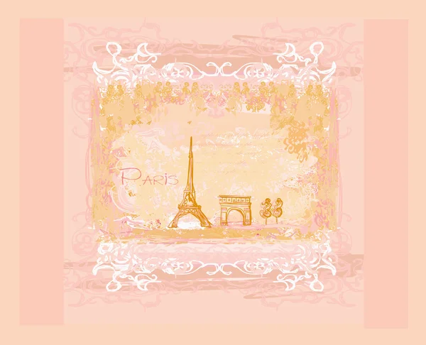 Torre Eiffel sfondo artistico. Illustrazione vettoriale. — Vettoriale Stock