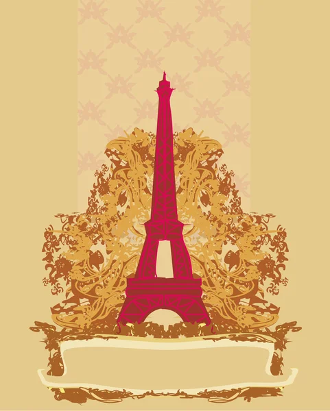 Torre Eiffel sfondo artistico. Illustrazione vettoriale. — Vettoriale Stock