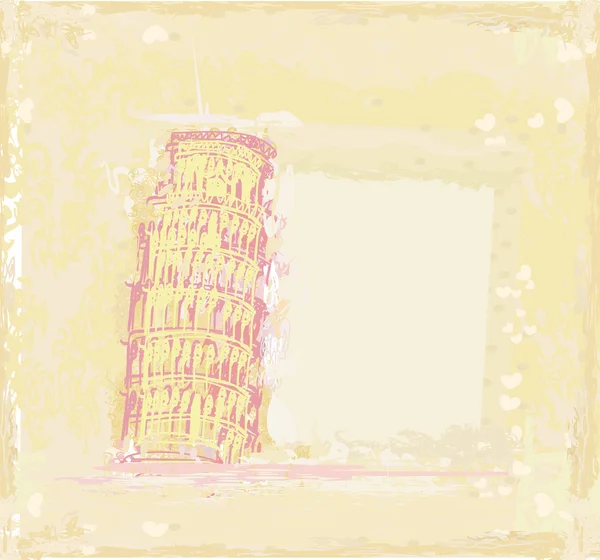 矢量比萨塔的背景 — 图库矢量图片
