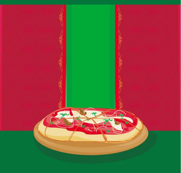 Pizza sjabloon menukaart — Stockvector