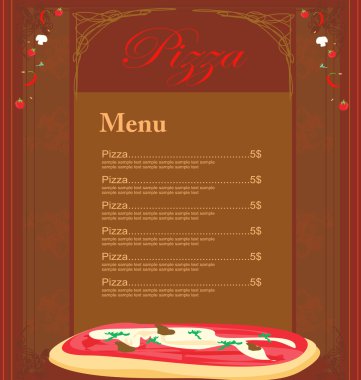 Pizza menü şablonun 