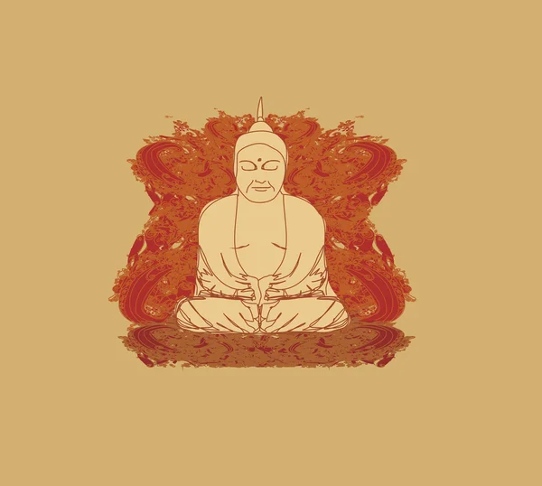 Modèle de bouddhisme artistique traditionnel chinois — Image vectorielle