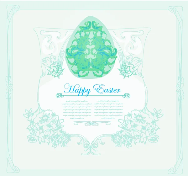 Çiçek arka plan üzerinde Paskalya yortusu yumurta — Stok Vektör