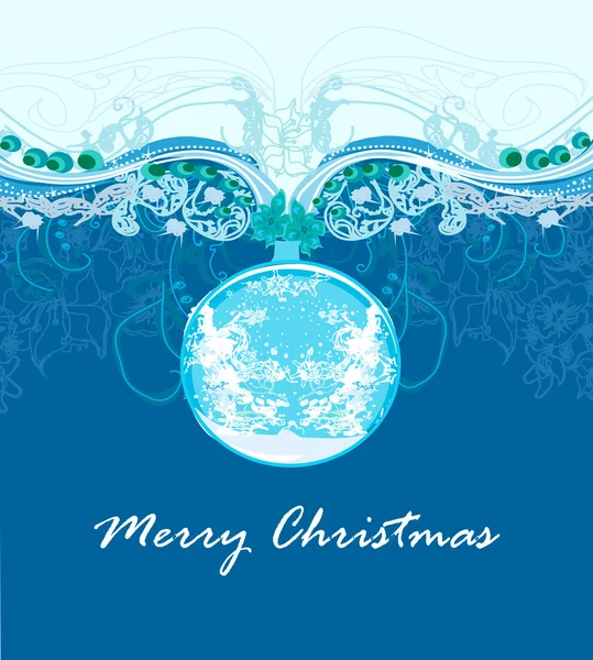 抽象的な安物の宝石フレームワーク スタイルのクリスマス カード. — ストックベクタ