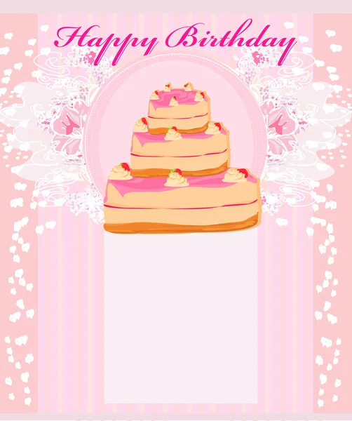 Tarjeta de cumpleaños feliz — Vector de stock