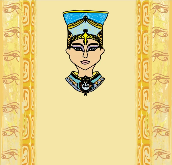 与埃及女王擦肩而过的框架 — 图库矢量图片