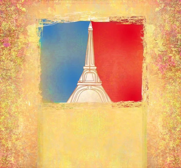 Torre Eiffel - cartão abstrato vintage — Fotografia de Stock