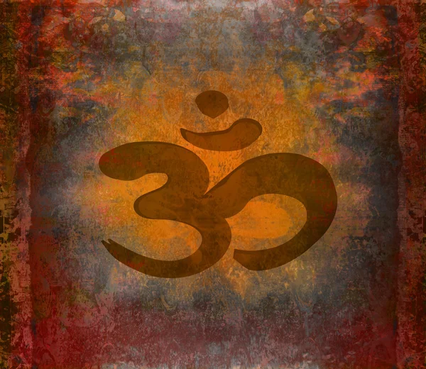 Om aum Symbol auf einer Grunge-Textur — Stockfoto