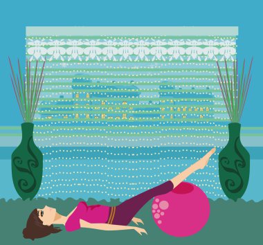 pilates at home clipart
