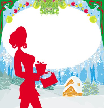 Soyut kart - kış satışı 