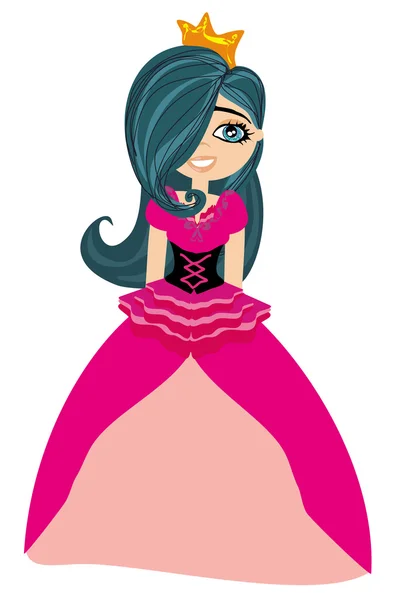 Illustration de la belle princesse douce — Image vectorielle