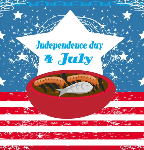 4η Ιουλίου, Ημέρα Ανεξαρτησίας — Διανυσματικό Αρχείο