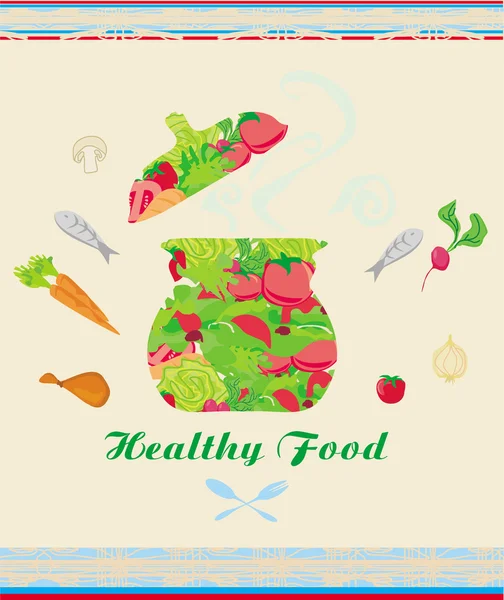 Баннер здорового питания — стоковый вектор