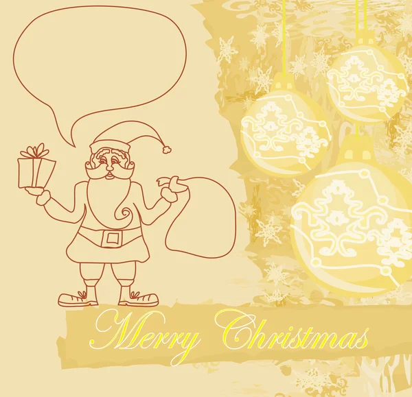Αστείος Άγιος Βασίλης - Αφηρημένη κάρτα Χριστουγέννων — Διανυσματικό Αρχείο