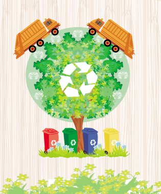 Ekoloji kartı tasarımı, çöp ayrımı 