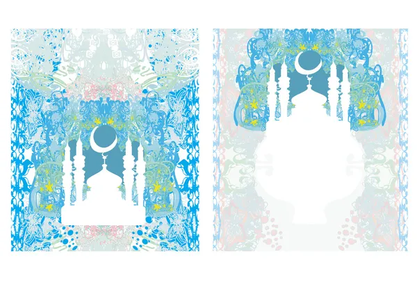 Set de tarjetas religiosas abstractas - Ramadan Kareem Design — Vector de stock