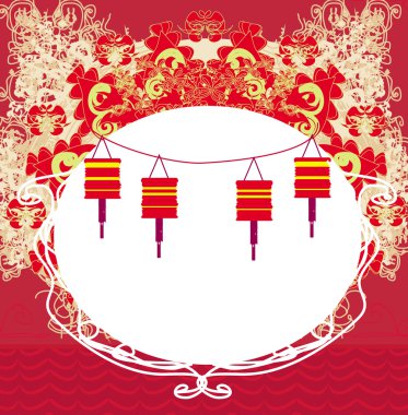 lanterns will bring good luck and peace to prayer during Mid-Aut clipart