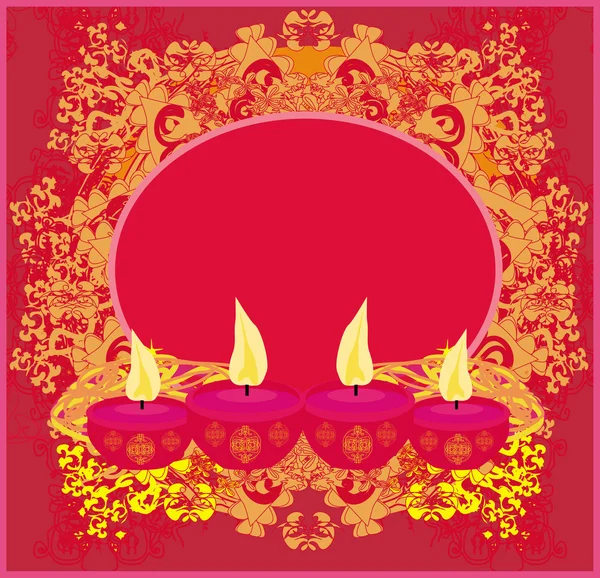 Abstrakt diwali fest bakgrund, vektor illustration — Stock vektor