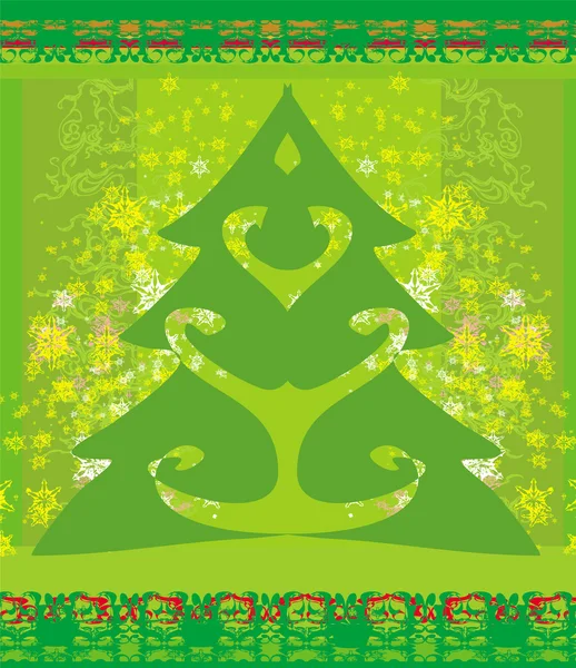 Kerst achtergrond met kerstboom — Stockvector