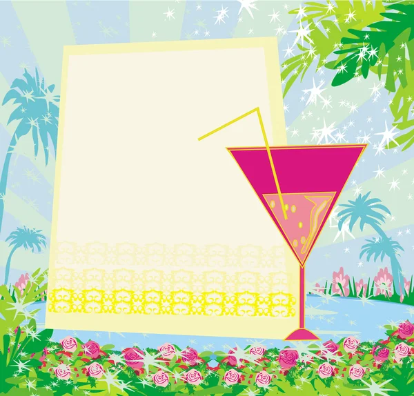 Invitation à un cocktail d'anniversaire — Image vectorielle
