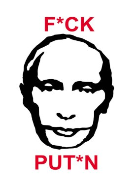 Rusya Devlet Başkanı Vladimir Vladimirovich Putin 'in yüzü - arkaplandan izole edilmiş 