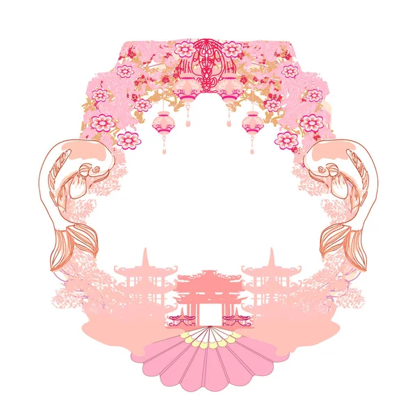 Japon koi klasik çerçevesi, Çin Yeni Yıl kartı