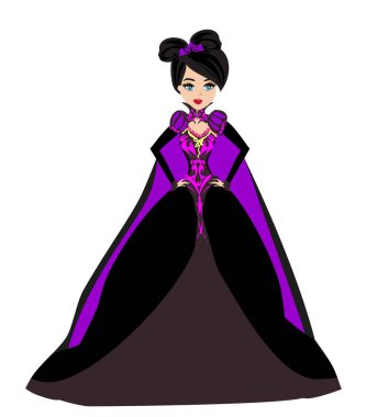 Siyah elbiseli güzel seksi cadı. Görüntü arka plandan izole edilmiş. 