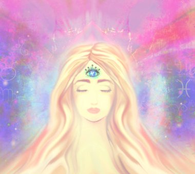 Üçüncü gözü olan kadın, psişik doğaüstü duyuları olan.