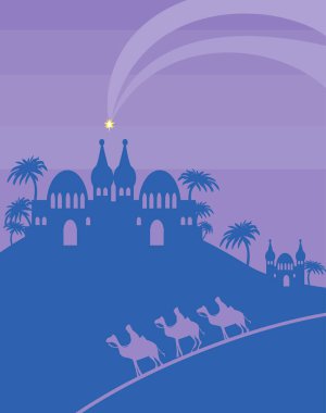 İsa 'nın Beytüllahim' de doğuşu - soyut kart