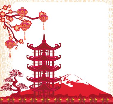 Çin Yeni Yıl Kartı İçin Sonbahar Festivali