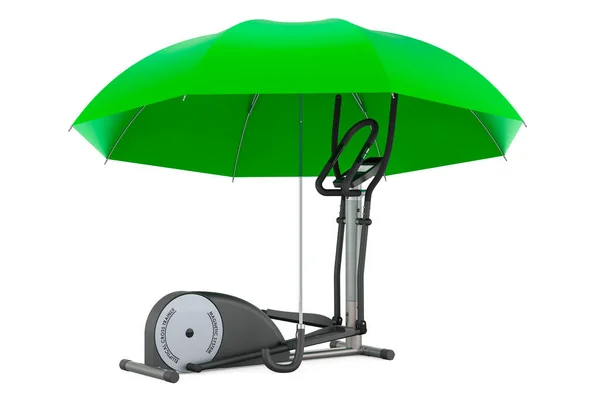 Elliptical Trainer Umbrella Rendering Isolated White Background — Stock Photo, Image