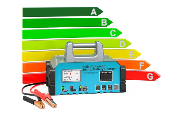 Battery Charger Energy Efficiency Chart Rendering Isolated White Background — Stock fotografie