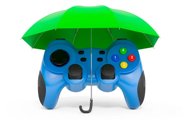 Gamepad Umbrella Rendering Isolated White Background — Stock Fotó