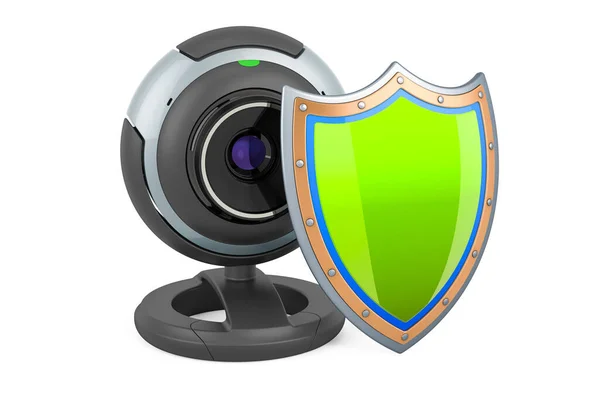 Webcam Shield Rendering Isolated White Background — Stock Photo, Image