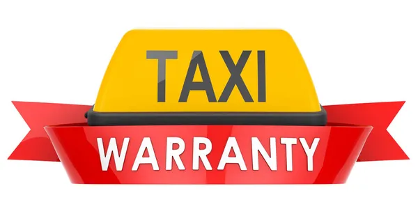 Taxi Warranty Concept Rendering Isolated White Background — Stock Photo, Image