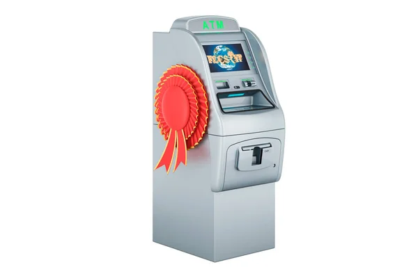 Geldautomat Mit Bester Wahl Rendering Isoliert Auf Weißem Hintergrund — Stockfoto