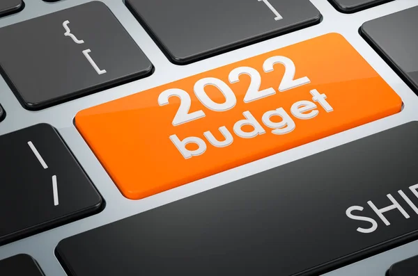 2022 Budget Button Keyboard Rendering —  Fotos de Stock