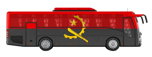 Bus Travel Angola Angolan Bus Tours Concept Rendering Isolated White — стокове фото