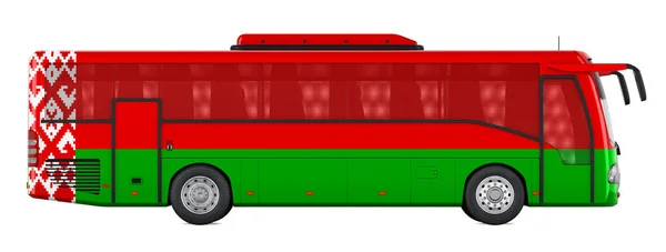 Bus Travel Belarus Belarusian Bus Tours Concept Rendering Isolated White — Foto Stock