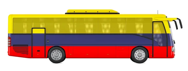 Kolombiya Otobüs Yolculuğu Kolombiya Otobüs Turları Konsept Beyaz Arkaplanda Görüntüleme — Stok fotoğraf