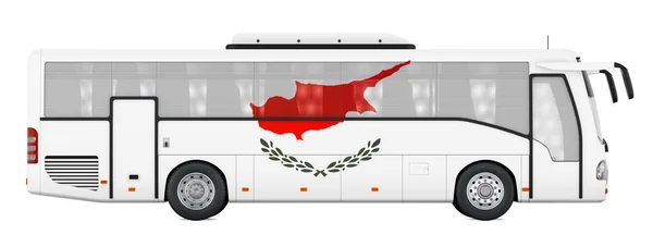 Viajes Autobús Chipre Viajes Autobús Chipriota Concepto Representación Aislada Sobre — Foto de Stock