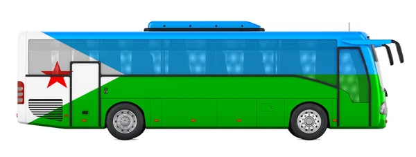 Bus Travel Djibouti Djiboutian Bus Tours Concept Rendering Isolated White — 스톡 사진